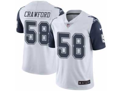 Men's Nike Dallas Cowboys #58 Jack Crawford Limited White Rush NFL Jersey