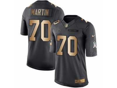 Men's Nike Dallas Cowboys #70 Zack Martin Limited Black Gold Salute to Service NFL Jersey