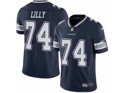 Men's Nike Dallas Cowboys #74 Bob Lilly Vapor Untouchable Limited Navy Blue Team Color NFL Jersey