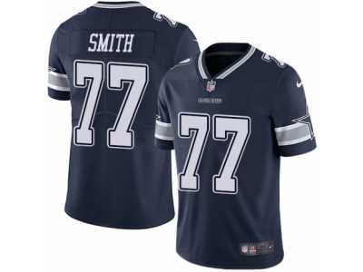 Men's Nike Dallas Cowboys #77 Tyron Smith Vapor Untouchable Limited Navy Blue Team Color NFL Jersey