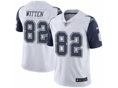 Men's Nike Dallas Cowboys #82 Jason Witten White Stitched NFL Limited Rush Jersey
