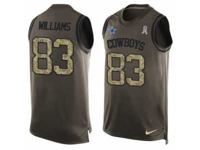 Men's Nike Dallas Cowboys #83 Terrance Williams Limited Green Salute to Service Tank Top NFL Jersey