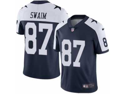 Men's Nike Dallas Cowboys #87 Geoff Swaim Vapor Untouchable Limited Navy Blue Throwback Alternate NFL Jersey
