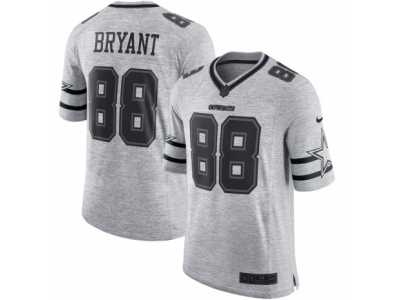 Men's Nike Dallas Cowboys #88 Dez Bryant Limited Gray Gridiron II NFL Jersey