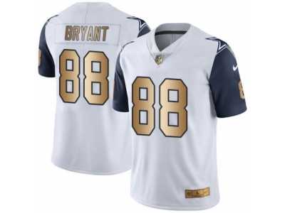Men's Nike Dallas Cowboys #88 Dez Bryant Limited White Gold Rush NFL Jersey