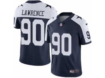 Men's Nike Dallas Cowboys #90 Demarcus Lawrence Vapor Untouchable Limited Navy Blue Throwback Alternate NFL Jersey