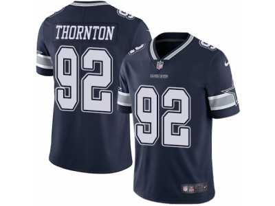 Men's Nike Dallas Cowboys #92 Cedric Thornton Vapor Untouchable Limited Navy Blue Team Color NFL Jersey