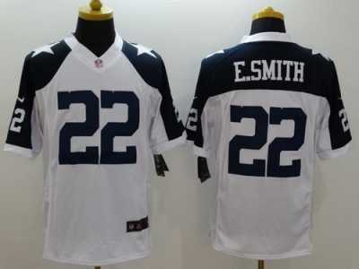 Nike Dallas Cowboys #22 Emmitt Smith White Thanksgiving Jerseys(Limited)