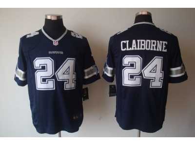 Nike Dallas Cowboys #24 Morris Claiborne Blue[Limited]Jerseys