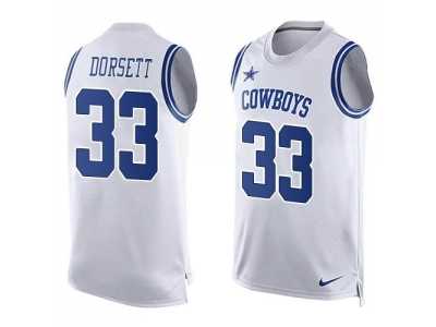 Nike Dallas Cowboys #33 Tony Dorsett White Men's Stitched NFL Limited Tank Top Jersey