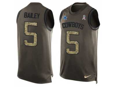 Nike Dallas Cowboys #5 Dan Bailey Green Men's Stitched NFL Limited Salute To Service Tank Top Jersey
