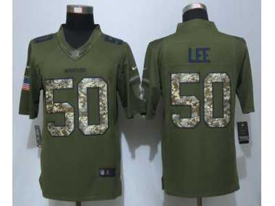 Nike Dallas Cowboys #50 Sean Lee Green Salute To Service Jerseys(Limited)