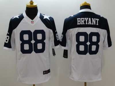 Nike Dallas Cowboys #88 Dez Bryant White Thanksgiving Jerseys(Limited)