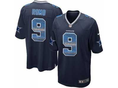 Nike Dallas Cowboys #9 Tony Romo Navy Blue Team Color Men's Stitched NFL Limited Strobe Jersey