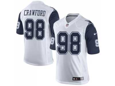 Nike Dallas Cowboys #98 Tyrone Crawford White Rush Jerseys(Limited)