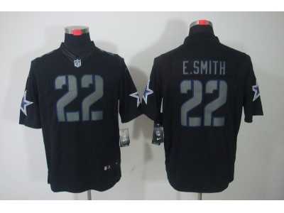 Nike NFL Dallas Cowboys #22 E.Smith Black Jerseys(Impact Limited)