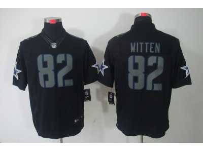 Nike NFL Dallas Cowboys #82 Jason Witten Black Jerseys(Impact Limited)