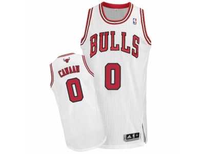 Men's Adidas Chicago Bulls #0 Isaiah Canaan Authentic White Home NBA Jersey