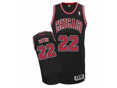 Men's Adidas Chicago Bulls #22 Cameron Payne Authentic Black Alternate NBA Jersey
