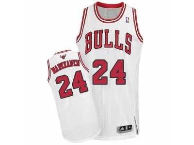 Men's Adidas Chicago Bulls #24 Lauri Markkanen Authentic White Home NBA Jersey