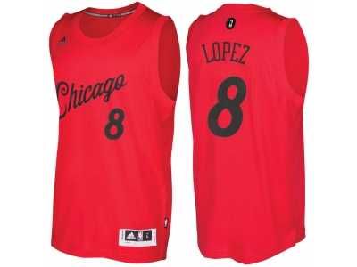 Men's Chicago Bulls #8 Robin Lopez Red 2016 Christmas Day NBA Swingman Jersey