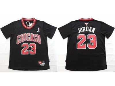 NBA Chicago Bulls #23 Michael Jordan Black Short Sleeve Stitched Jerseys