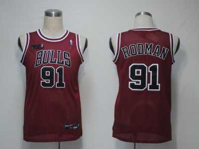 NBA Chicago Bulls #91 Rodman Red[finals]