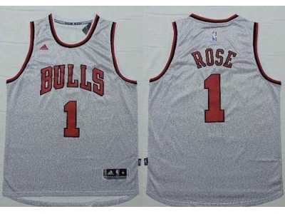 NBA Revolution 30 Chicago Bulls #1 Derrick Rose Grey Stitched jerseys