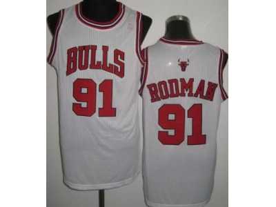 nba Chicago Bulls #91 Dennis Rodman white Jerseys[Revolution 30]