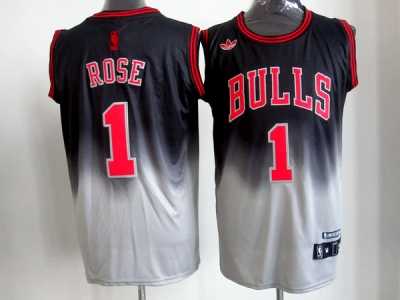 nba chicago bulls #1 rose black-gery jerseys