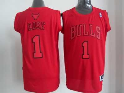 nba chicago bulls #1 rose red jerseys[fullred]