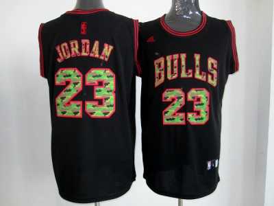 nba chicago bulls #23 jordan black[camo fashion swingman]