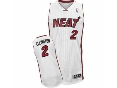Men's Adidas Miami Heat #2 Wayne Ellington Authentic White Home NBA Jersey