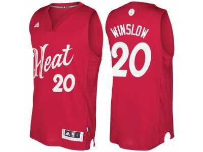 Men\'s Miami Heat #20 Justise Winslow Red 2016 Christmas Day NBA Swingman Jersey