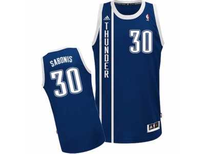 Men's Adidas Oklahoma City Thunder #30 Domantas Sabonis Swingman Navy Blue Alternate NBA Jersey