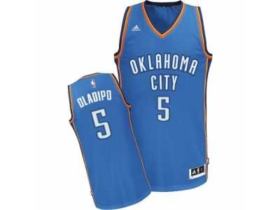 Men's Adidas Oklahoma City Thunder #5 Victor Oladipo Swingman Royal Blue Road NBA Jersey