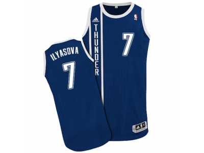 Men's Adidas Oklahoma City Thunder #7 Ersan Ilyasova Authentic Navy Blue Alternate NBA Jersey