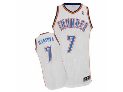 Men's Adidas Oklahoma City Thunder #7 Ersan Ilyasova Authentic White Home NBA Jersey