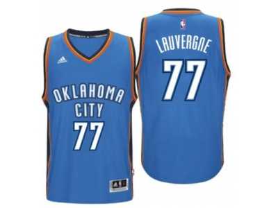 Men's Oklahoma City Thunder #77 Joffrey Lauvergne adidas Light Blue New Swingman Road Jersey