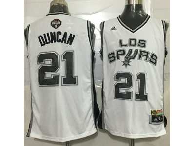 Men San Antonio Spurs #21 Tim Duncan White Latin Nights Stitched NBA Jersey