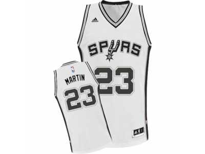 Men's Adidas San Antonio Spurs #23 Kevin Martin Swingman White Home NBA Jersey