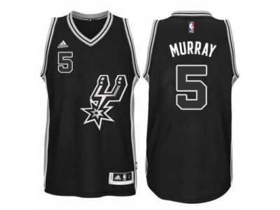Men's San Antonio Spurs #5 Dejounte Murray adidas Black Signature Spur Swingman Jersey