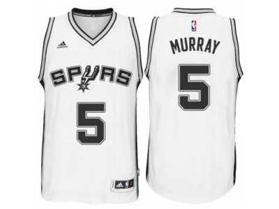 Men's San Antonio Spurs #5 Dejounte Murray adidas White Player Swingman Jersey