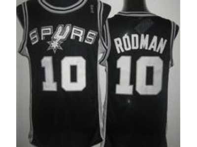 NBA San Antonio Spurs #10 Dennis Rodman Black jerseys(Throwback Revolution 30)
