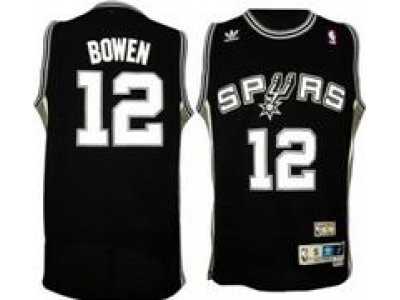 NBA San Antonio Spurs #12 Bruce Bowen Black (Revolution 30)