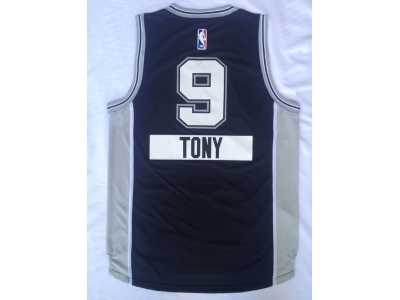 NBA San Antonio Spurs #9 tony black jerseys(2014 Christmas edition)