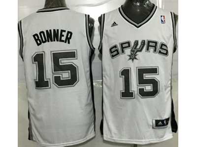 San Antonio Spurs #15 Matt Bonner White Stitched NBA Jersey