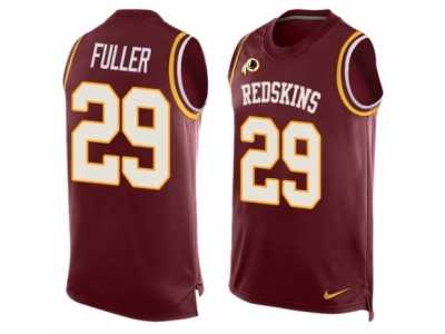 Men's Nike Washington Redskins #29 Kendall Fuller Limited Red Player Name & Number Tank Top NFL Jersey