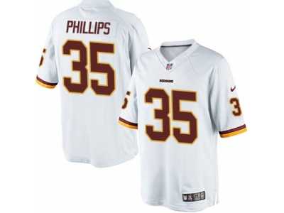 Men's Nike Washington Redskins #35 Dashaun Phillips Limited White NFL Jersey