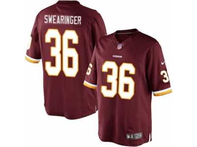 Men's Nike Washington Redskins #36 D.J. Swearinger Limited Burgundy Red Team Color NFL Jersey